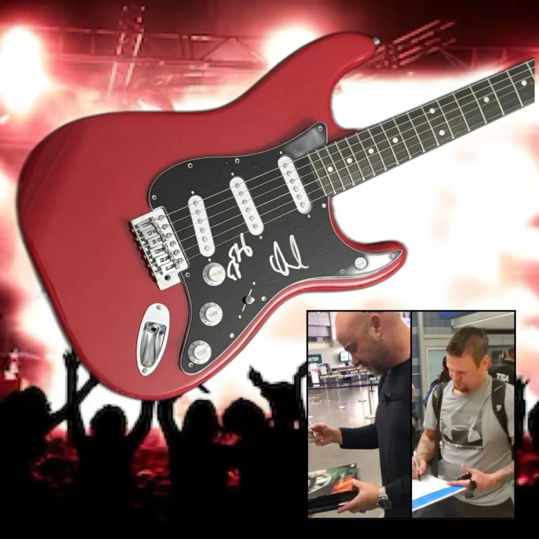 GFA  David Draiman & Dan Donegan  * DISTURBED *  Band Signed Electric Guitar COA