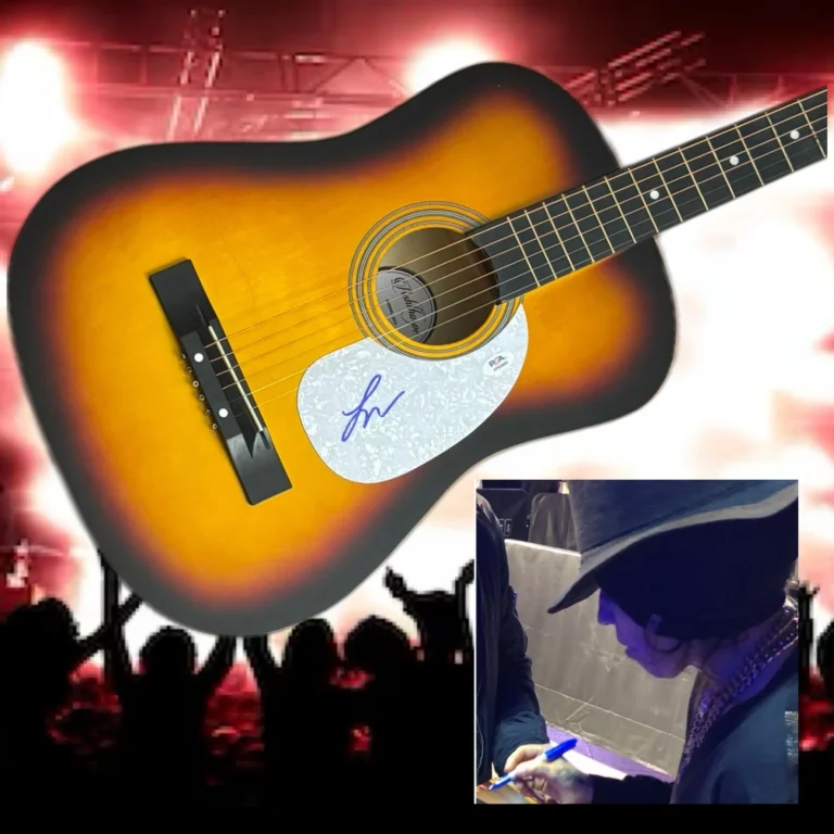 PSA 4 Non Blondes Star  * LINDA PERRY *  Signed Acoustic Guitar PROOF COA