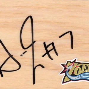 Philadelphia 76ers Adonis Thomas Signed FloorBoard COA