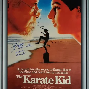 Ralph Macchio Signed 24x36 "Wax On" The Karate Kid Framed Poster Exact Proof
