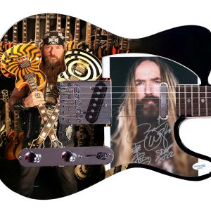 Zakk Wylde Signed w Sketch Spiral Dominance Custom Graphics Guitar