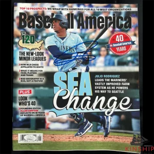 Julio Rodriguez signed Baseball America Magazine JSA COA Mariners Auto E207