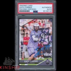 Zach Currier signed Topps Trading Card PSA DNA Slab Lacrosse PLL Auto C2574
