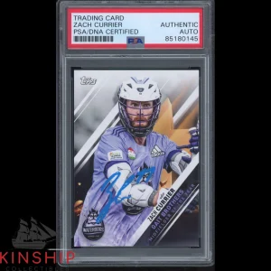 Zach Currier signed Topps Trading Card PSA DNA Slab Lacrosse PLL Auto C2573