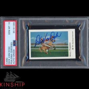 Dick Van Dyke signed 1964 Walt Disney Mary Poppins Card PSA DNA Slab Auto C2516