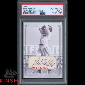 Bob Feller signed Custom Trading Card PSA DNA Slabbed Indians HOF Auto C2534