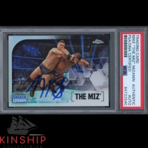The Miz signed 2020 Topps Chrome Trading Card PSA DNA Slab WWE Auto C2677
