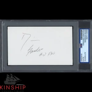 Deion Sanders signed 3x5 Index Card PSA DNA Slab Vintage Football Auto C3939