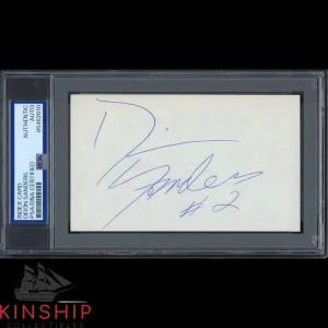 Deion Sanders signed 3x5 Index Card PSA DNA Slab Vintage Football Auto C3940