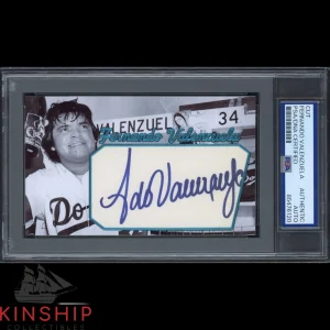 Fernando Valenzuela signed Cut 3x5 Custom Card PSA DNA Slab Dodgers Auto C3967