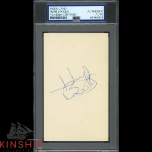 Herb Brooks signed 3x5 Index Card PSA DNA Slabbed Vintage Auto C3989