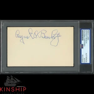 August Busch Jr signed 3x5 Index Card PSA DNA Slabbed Baseball Auto C4010