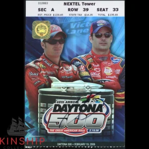 Jimmie Johnson signed 2006 Daytona 500 Ticket JSA COA Rare NASCAR Auto Z2348