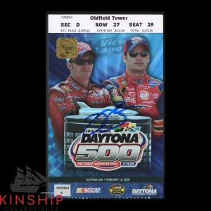 Jimmie Johnson signed 2006 Daytona 500 Ticket JSA COA Rare NASCAR Auto Z2343