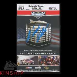 Matt Kenseth signed 2012 Daytona 500 Ticket JSA COA Rare NASCAR Auto Z2346