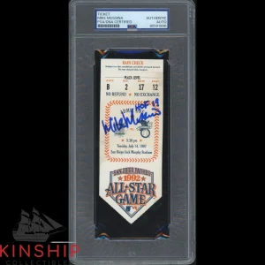 Mike Mussina signed 1992 All Star Game Ticket PSA DNA Slab HOF Baseball C5255