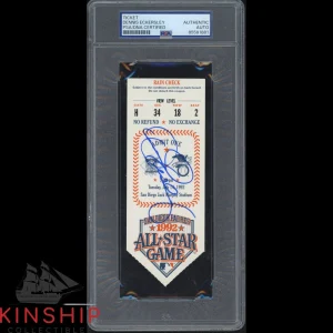 Dennis Eckersley signed 1992 All Star Game Ticket PSA DNA Slab HOF Auto C5257