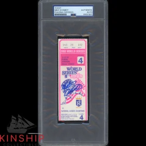 Mike Schmidt signed 1980 World Series Ticket PSA DNA Slab Phillies Auto C5262