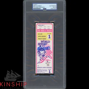 Mike Schmidt signed 1980 World Series Ticket PSA DNA Slab Phillies Auto C5265