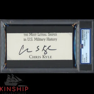 Chris Kyle signed Cut PSA DNA Slabbed American Sniper Military Auto C5299