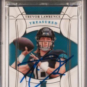 2021 National Treasures Trevor Lawrence Signed Rookie Card /99 RC PSA Auto 10