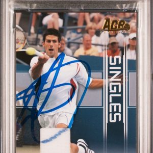 2007 Ace Authentic Novak Djokovic AUTO PSA Straight Sets Material Rookie RC