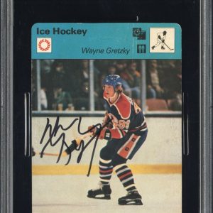 1977-79 SPORTSCASTER ITALY #77-10 WAYNE GRETZKY SIGNED RC OILERS HOF PSA AUTO 10