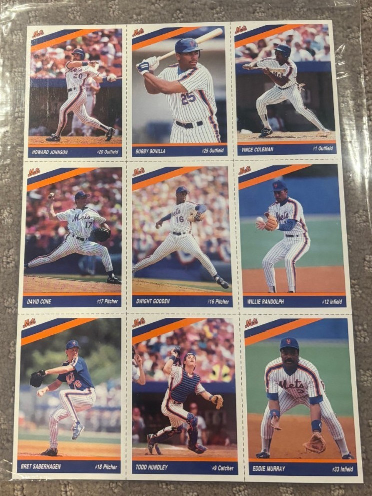 1992 Modell's New York Mets Team Set Dwight Gooden Eddie Murray David Cone