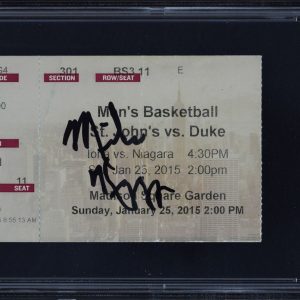 MIKE KRZYZEWSKI COACH K SIGNED 1000 WIN TICKET DUKE PSA AUTO MSG JAN 25,2015