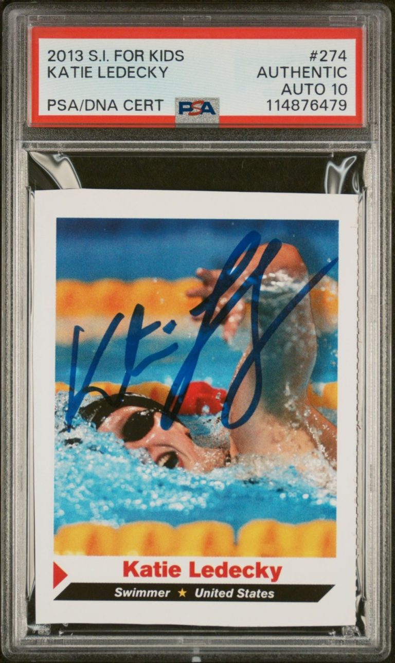 KATIE LEDECKY Signed 2013 Sports Illustrated S.I. for Kids Rookie RC PSA Auto 10