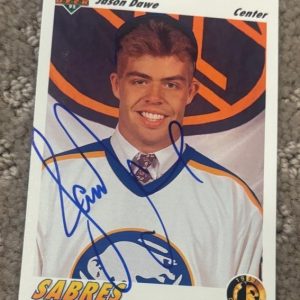 1991-92 Upper Deck Jason Dawe signed autographed card #75 Buffalo Sabres Rookie