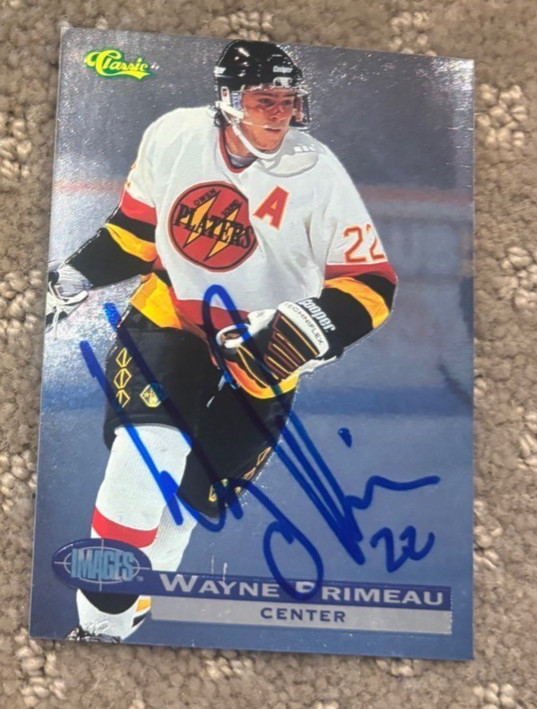 Wayne Primeau signed autographed 1995 Classic Images Wayne Primeau #47 Rookie RC