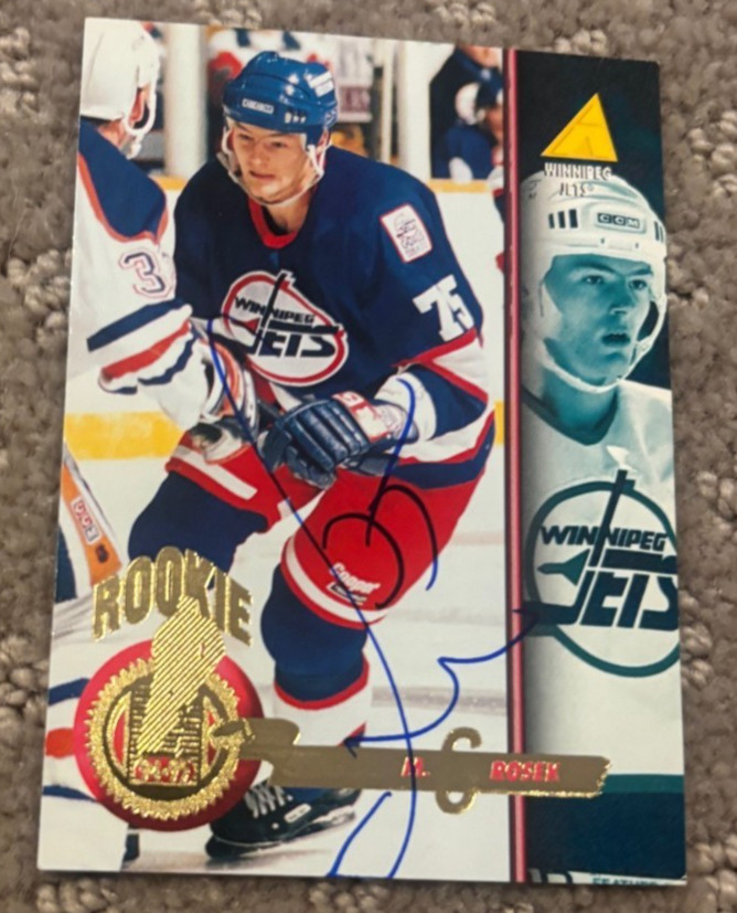 1994-95 Pinnacle #482 MICHAL GROSEK - RC Rookie Card signed autographed card