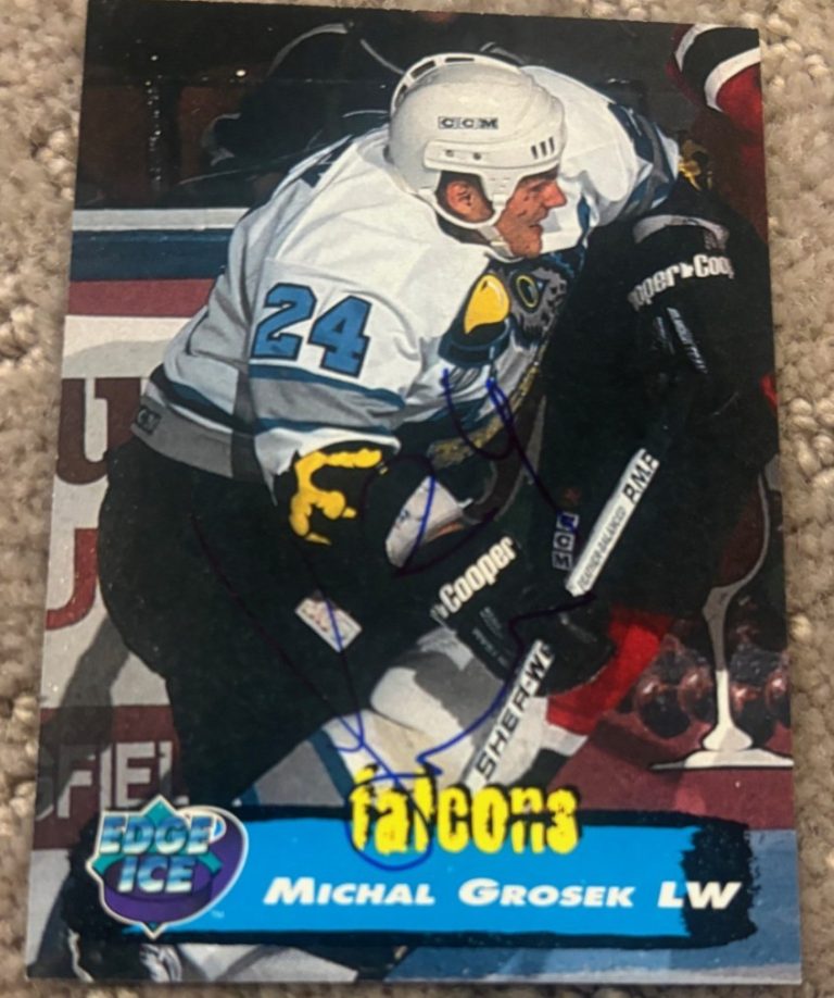 1995 Collector's Edge Ice #68 Michal Grosek signed autographed Card