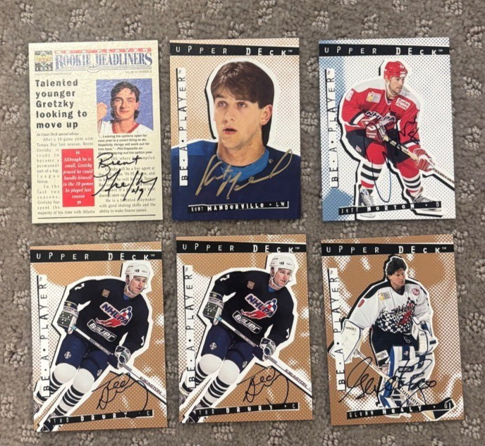 1994-95 Upper Deck Hockey Be A Player Signed Autographed Card Lot Brent Gretzky