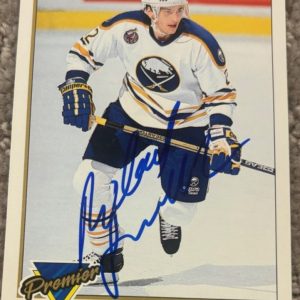 1993-94 Topps Premier Richard Smehlik signed autographed card Buffalo Sabres
