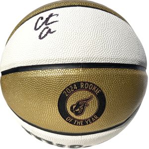CAITLIN CLARK SIGNED WILSON INDIANA FEVER BASKETBALL GOLD ROOKIE OF THE YEAR JSA