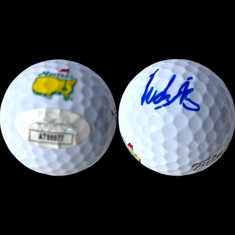 LUDVIG ABERG SIGNED AUTOGRAPHED MASTERS GOLF BALL AUGUSTA NATIONAL JSA