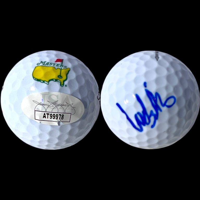 LUDVIG ABERG SIGNED AUTOGRAPHED MASTERS GOLF BALL AUGUSTA NATIONAL CLUB JSA COA