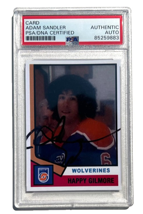 ADAM SANDLER SIGNED HAPPY GILMORE CARD GOLF PUTTER AUTO PSA/DNA