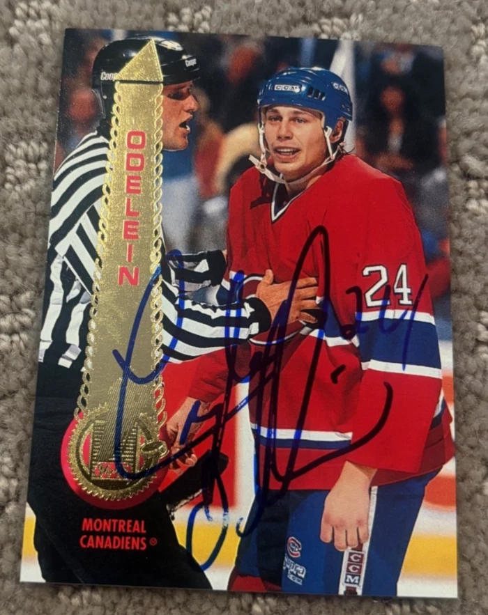 Lyle Odelein signed autographed card 1994-95 Pinnacle  #132 Montreal Canadiens