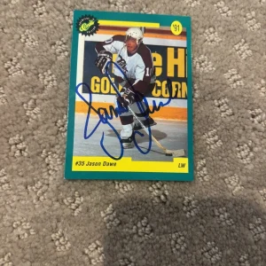 1991 Classic Draft Picks #31 Jason Dawe signed autographed card Buffalo Sabres