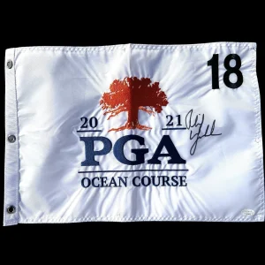 PHIL MICKELSON SIGNED AUTOGRAPHED 2021 PGA CHAMPIONSHIP GOLF FLAG KIAWAH JSA !