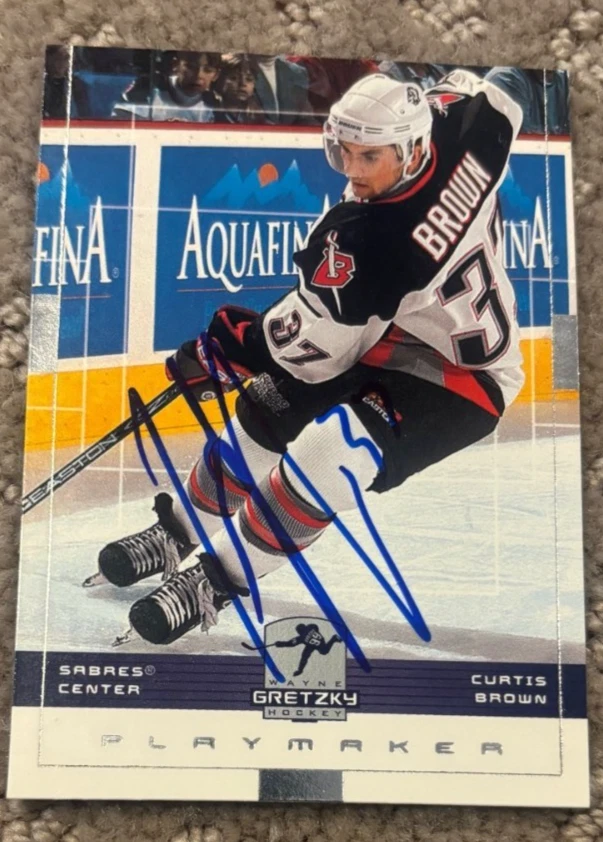 1999-00 Upper Deck Wayne Gretzky Curtis Brown Signed Autographed card #25