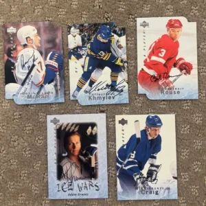 (5) 95-96 Upper Deck Be A Player Signed Autographed Card Lot Adam Graves Die Cut
