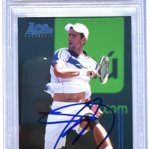 NOVAK DJOKOVIC SIGNED 2011 ACE AUTHENTIC STRAIGHT SETS CARD #79 PSA AUTO 10