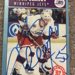 1992-93 Score Canadian #467 Igor Ulanov signed autographed card Winnipeg Jets