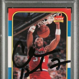 CHARLES BARKLEY SIGNED 1986 FLEER ROOKIE BASKETBALL CARD 76ERS PSA/DNA AUTO