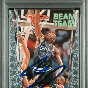 SHAQUILLE O'NEAL SIGNED 1992 STADIUM CLUB BEAM TEAM ROOKIE CARD PSA/DNA AUTO 10