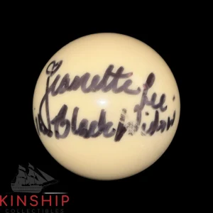 Jeanette Lee signed Billiard Pool Cue Ball JSA COA Inscribed Black Widow A4163
